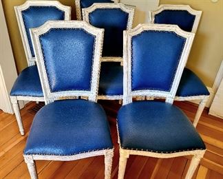 Set of 6 custom upholstered NeoClassical dining chairs  $595 or bid #25