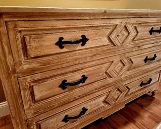 Mediterranean style 3-drawer dresser $269 or bid #33