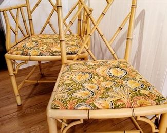 Bamboo side and arm chairs $110 or bid #40