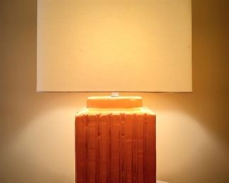 Modern orange ceramic lamp $149 or bid #41