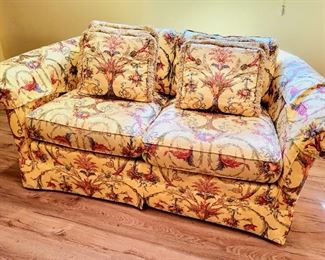 Upholstered Love Seat $179 or bid #43