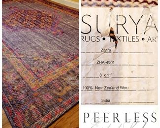 8x11 Distressed designer area rug by SURYA $449 or bid #26