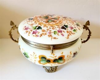 Victorian hand-painted dresser box $225 or bid #57