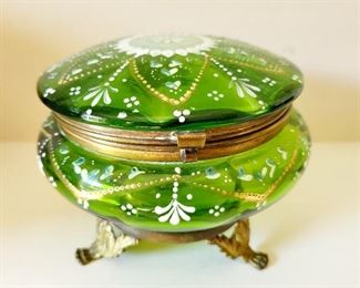 Victorian enameled dresser box $95 or bid #72