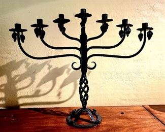 Vintage wrought iron candelabra