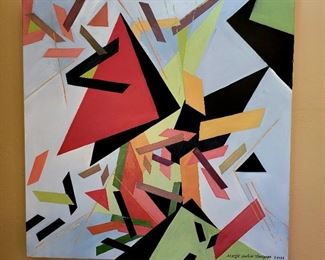 Margot. Voorhies Thompson "Freedom Wall 5" original work shown at The LAURA RUSSO GALLERY $595 or bid #90