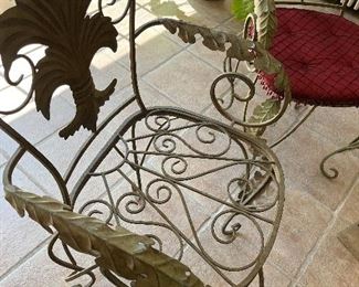 metal decorative garden chairs