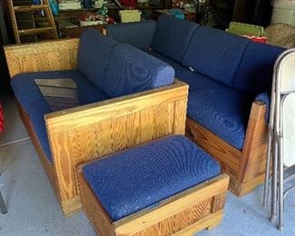 wood furniture - moved to garage for easy pickup