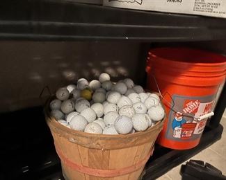tons of practice golf balls
