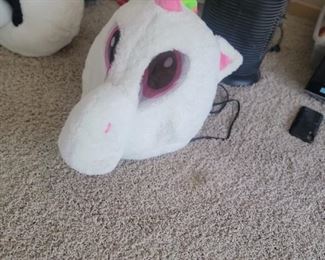 UNICORN FULL HEAD MASK ADULT SIZE