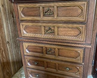 Pecan Chest with 5 Drawers
