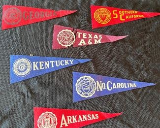 Small Vintage College Pennants