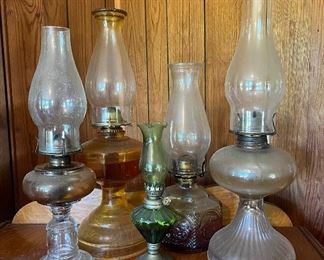 Vintage Oil Lamp Lot