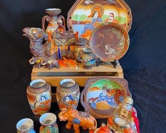 Brown Orange Japanese Set