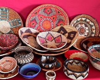 Collection of Handcrafted Woven Bowls