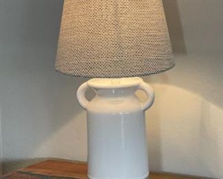 Single Ceramic 2 Handle Table Lamp 19in H x 10 in diameter