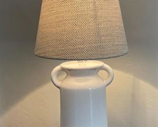 Single Ceramic 2 Handle Table Lamp 19in H x 10 in diameter
