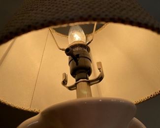 Single Ceramic 2 Handle Table Lamp 19in H x 10 in diameter