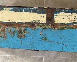 Rustic Reclaimed Wood Storage Chest Trunk Multicolor Distressed Wood 17 x 46 x 15.5in HxWxD