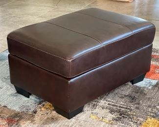 Lane Dundee Chair & Ottoman Leather Blend Transitional Chair: 36 x 43 x 39in <BR>Ottoman: 18 x 34 x 23in HxWxD