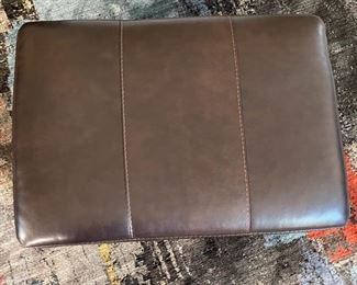 Lane Dundee Chair & Ottoman Leather Blend Transitional Chair: 36 x 43 x 39in <BR>Ottoman: 18 x 34 x 23in HxWxD