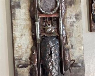 3D Harley Davidson Motorcycle Front Rustic Metal Art Route 66 55.5 x 27.75 x 3.5in HxWxD