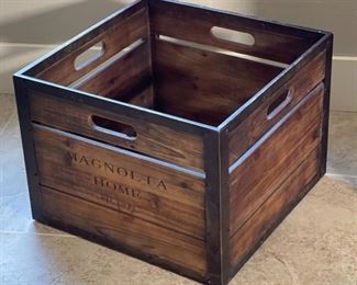Rustic Magnolia Home Produce Crate Box 13.5 x 18 x 18in HxWxD