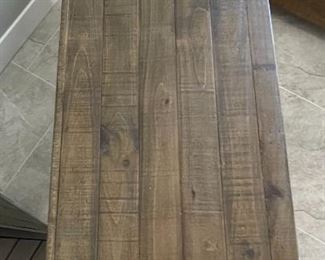 2pc Rustic Reclaimed Wood Metal Frame Nightstands PAIR B4377-36 Media Chest 38 x 44 x 19in HxWxD