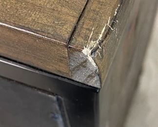 2pc Rustic Reclaimed Wood Metal Frame Nightstands PAIR B4377-36 Media Chest 38 x 44 x 19in HxWxD