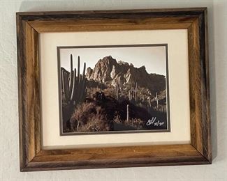 Superstition Mountains Signed Art Photo Don Schimmel Photography Frame: 14.5 x 17.5in HxWxD