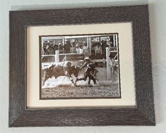 Framed Art Photo Rodeo Rustic Frame: 15 x 18in
