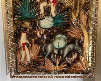 Metal Art Mexico Lighted Scene 36 x 26 x 4in HxWxD