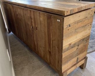 Rustic Wood Sideboard Buffet AV Cabinet 34 x 80 x 18.5in HxWxD