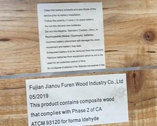 Rustic Distressed Wood Clock 18.75 in Diameter x 1.5 D