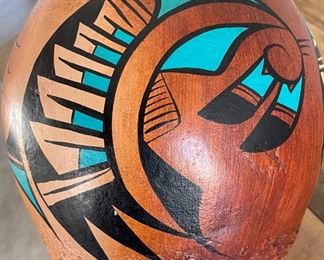 Signed Southwest Pottery Vase 15in h x 10in diameter