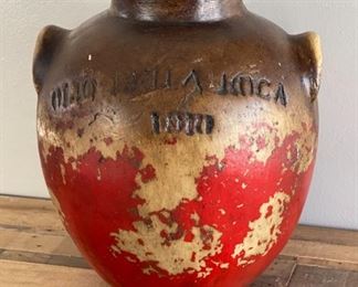 Weather Ceramic Pot Decor 17in H x 6in Diameter at opening