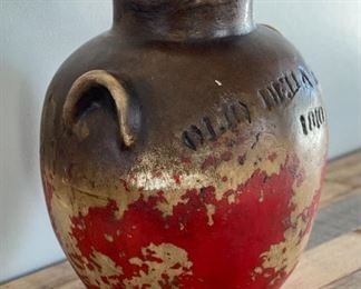 Weather Ceramic Pot Decor 17in H x 6in Diameter at opening