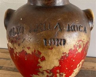 Weather Ceramic Pot Decor 17in H x 6in Diameter at opening