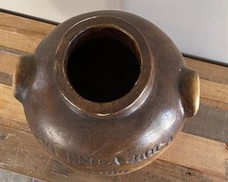 Weather Ceramic Pot Decor 17in H x 6in Diameter at opening