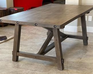 Rustic Dining table w/ 4 Chairs Table: 30. 5 x 40 x 76-96in