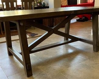 Rustic Dining table w/ 4 Chairs Table: 30. 5 x 40 x 76-96in