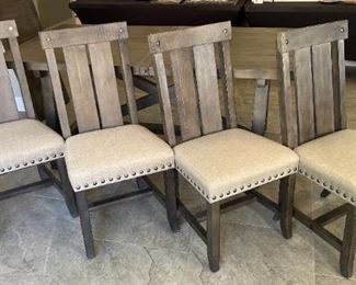 Rustic Dining table w/ 4 Chairs Table: 30. 5 x 40 x 76-96in