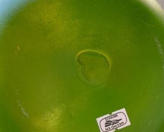 7pc Mexican Blown Glass Hand Painted Pitcher & Glasses Pitcher: 11 x 9 x 7in HxWxD