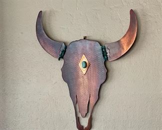 Metal Art M. Rosing Cow Skull SUNSTROKE 16.5 x 15in