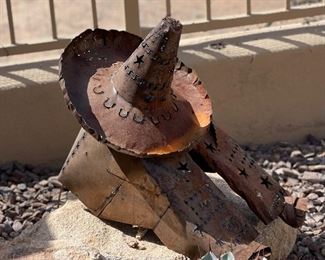 Mexican Rustic Metal Art Siesta 17 x 13 x 20in HxWxD