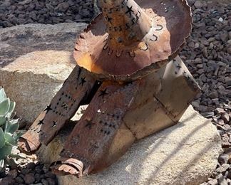 Mexican Rustic Metal Art Siesta 17 x 13 x 20in HxWxD