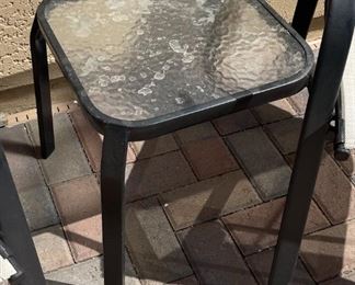 3pc Outdoor Patio Chairs & Table Chair : 37 x 22 x 30in HxWxD