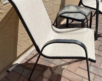 3pc Outdoor Patio Chairs & Table Chair : 37 x 22 x 30in HxWxD