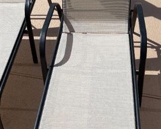 2pc Patio Lounge Chairs PAIR 40 27 x 62in