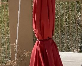 Red Patio Umbrella No Base 9 foot diameter